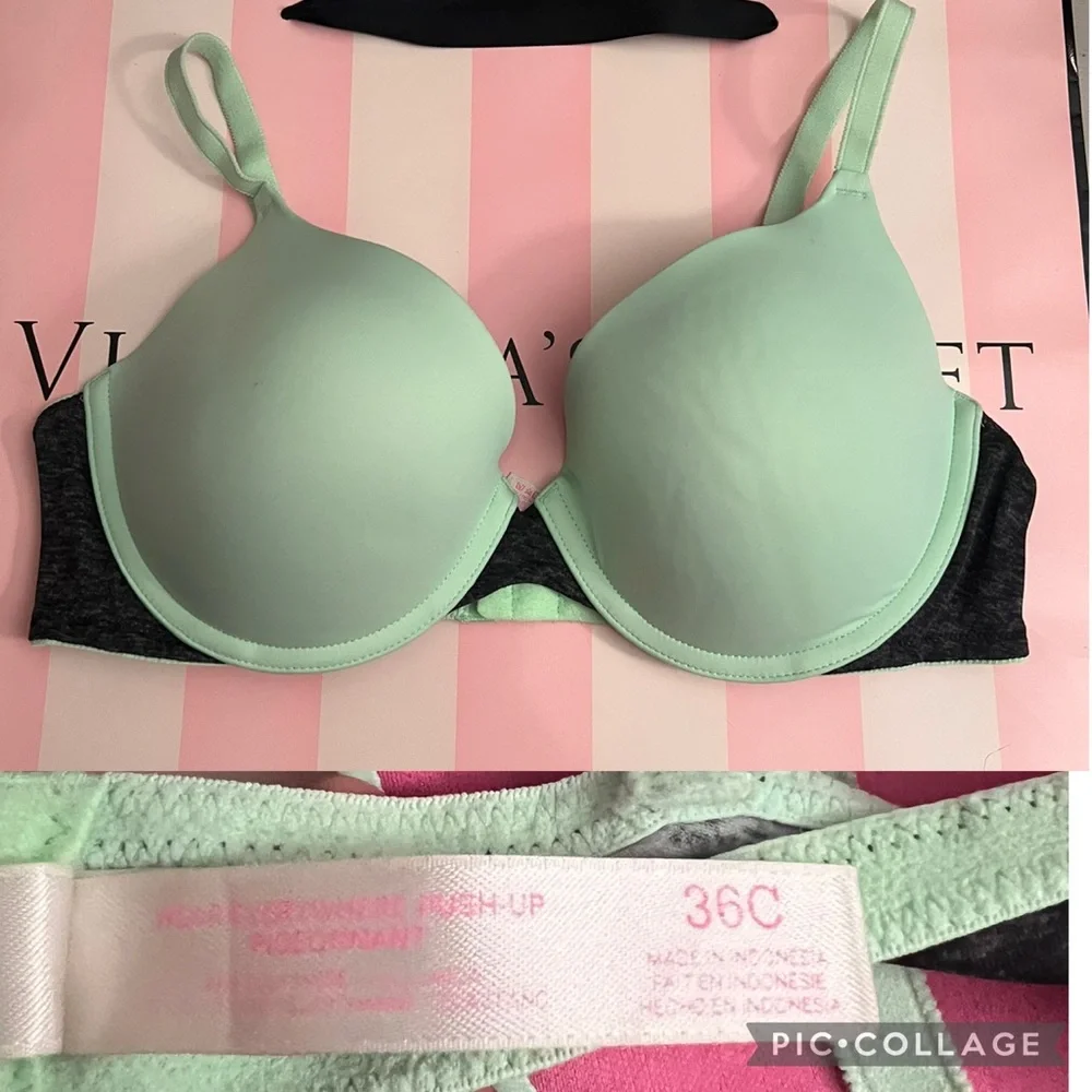 PINK Victoria’s Secret Mint Green Push-Up Bra